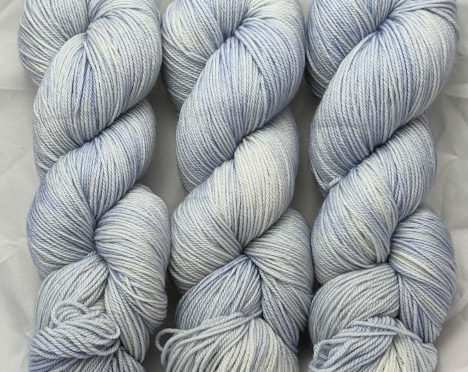 Ice Blue - Merino Cashmere Nylon Fingering Hand Dyed Yarn