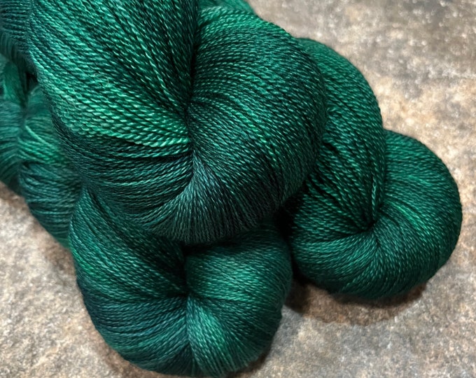 Racing Green - Merino Silk Lace Hand Dyed Yarn