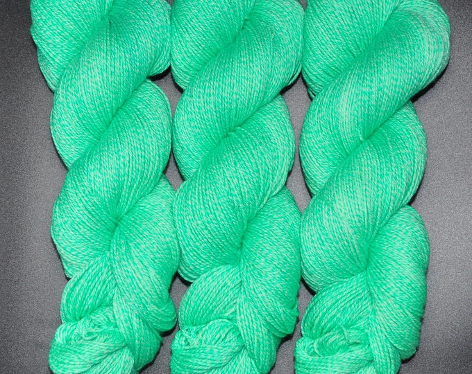 Peppermint - Merino Cotton Fingering Hand Dyed Yarn