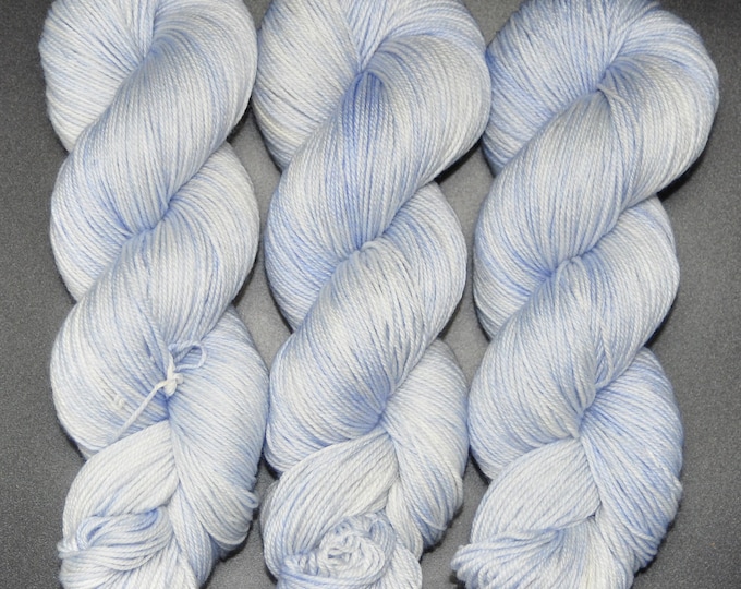 Ice Blue - Merino Cashmere Nylon Fingering Hand Dyed Yarn