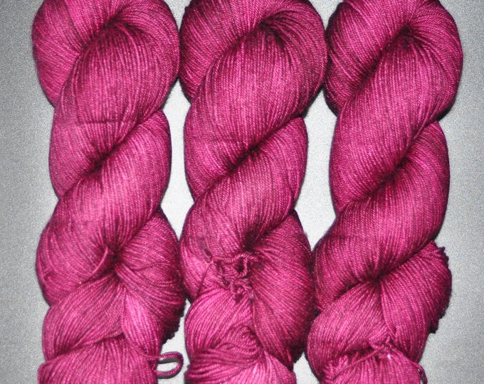 Black Cherry - Merino Silk Fingering Hand Dyed Yarn
