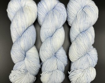 Ice Blue - Merino Nylon Fingering Hand Dyed Yarn