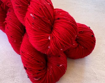 Ruby - Tweed Sock Hand Dyed Yarn