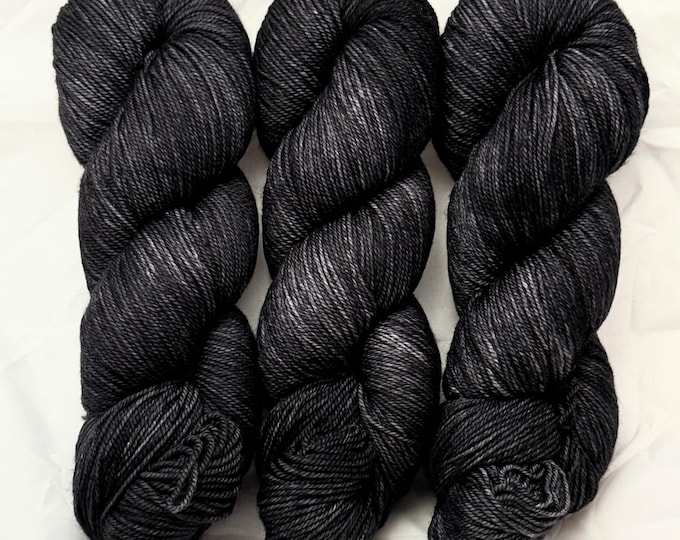 Midnight - Merino Cashmere Nylon Fingering Hand Dyed Yarn