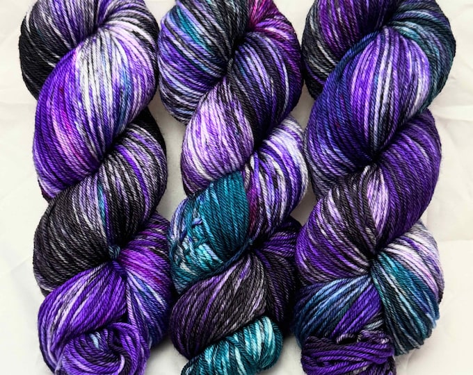 Violet Sabrewing - Merino Nylon DK Hand Dyed Yarn