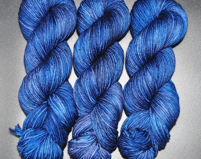 Blue Spinel - Merino Nylon Worsted Hand Dyed Yarn