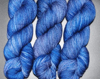 Blue Spinel - Merino Nylon Fingering Hand Dyed Yarn