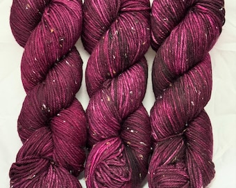 Black Cherry - Tweed DK Hand Dyed Yarn