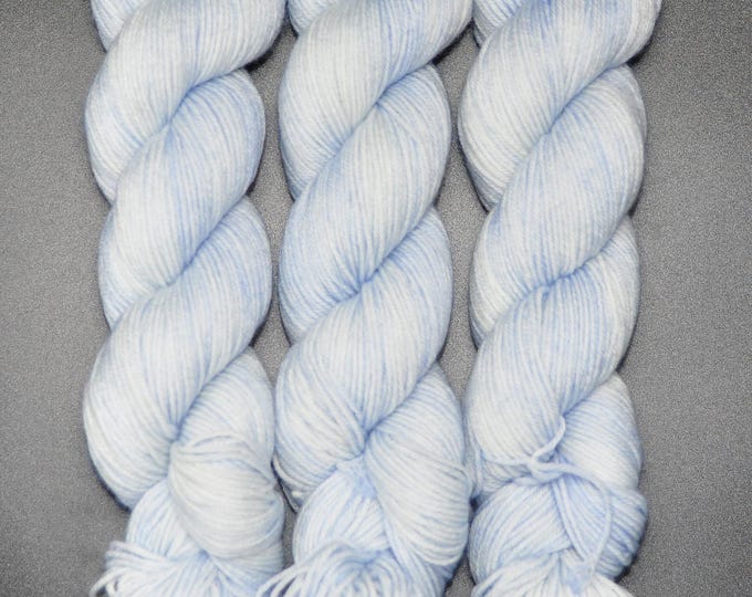 Ice Blue -  50 GRAM Merino Nylon Fingering Hand Dyed Yarn