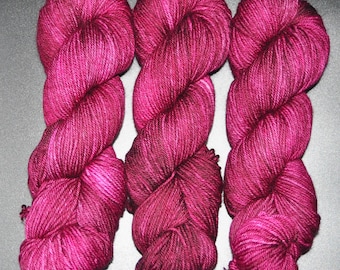 Black Cherry - Merino Nylon DK Hand Dyed Yarn