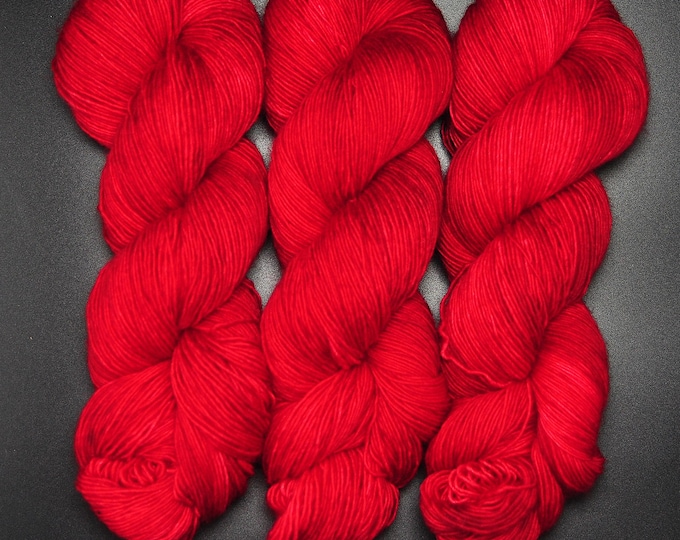 Ruby - Single Ply Merino Fingering Hand Dyed Yarn