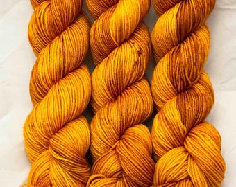 Amber -  50 GRAM Merino Nylon Fingering Hand Dyed Yarn