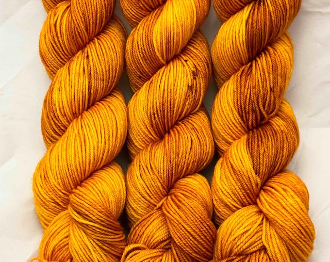 Amber -  50 GRAM Merino Nylon Fingering Hand Dyed Yarn
