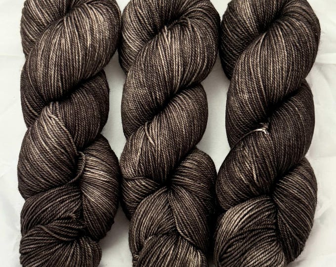 Black Walnut - Merino Cashmere Nylon Fingering Hand Dyed Yarn