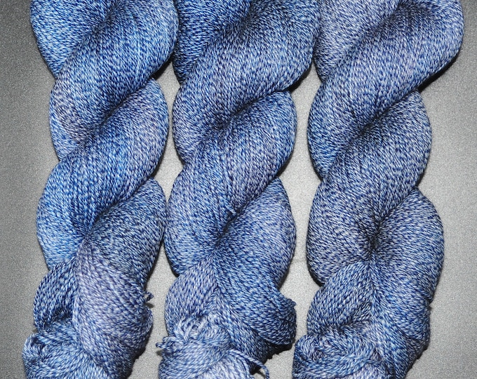 Blue Spinel - Merino Cotton Fingering Hand Dyed Yarn