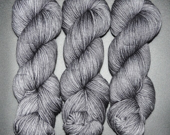 Dude Grey - Merino Nylon Worsted Hand Dyed Yarn