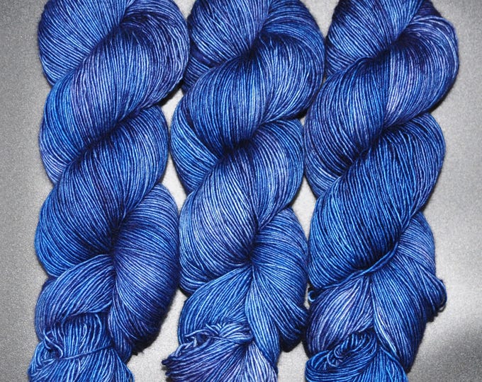 Blue Spinel - Single Ply Merino Fingering Hand Dyed Yarn