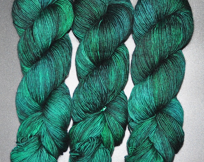 Racing Green - Single Ply Merino Fingering Hand Dyed Yarn