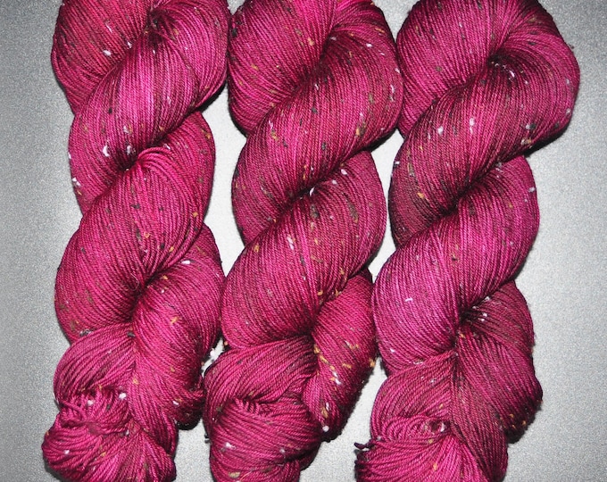 Black Cherry - Tweed Sock Hand Dyed Yarn