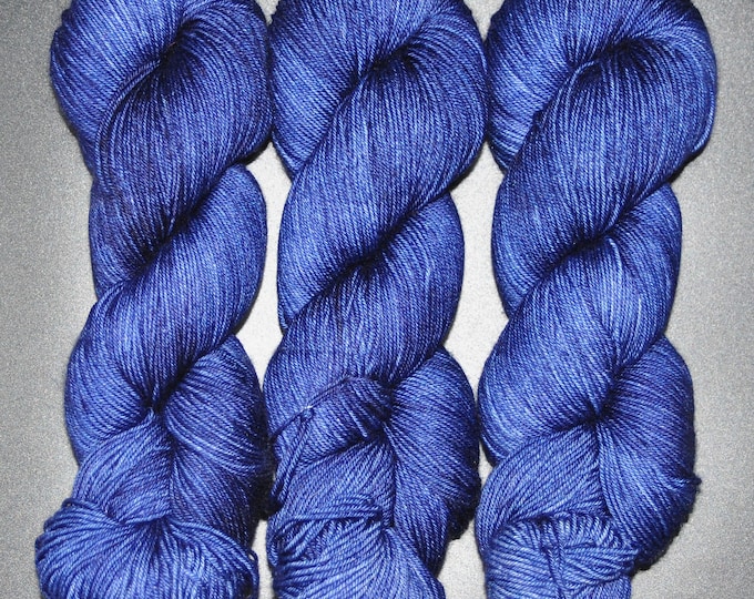 Dude Blue - Merino Silk Fingering Hand Dyed Yarn
