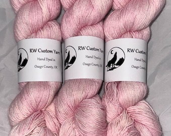 Cherry Blossom - Alpaca Silk Cashmere Fingering Hand Dyed Yarn