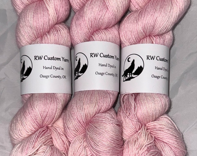 Cherry Blossom - Alpaca Silk Cashmere Fingering Hand Dyed Yarn