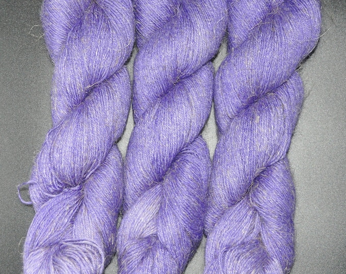 Bellflower - Alpaca Linen Tussah Silk Fingering Hand Dyed Yarn