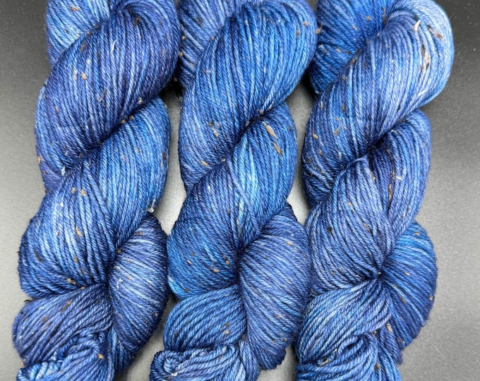 Blue Spinel - Tweed DK Hand Dyed Yarn