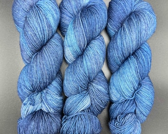 Blue Spinel - Merino Nylon Fingering Hand Dyed Yarn