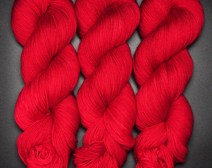 Ruby - Merino Silk Fingering Hand Dyed Yarn