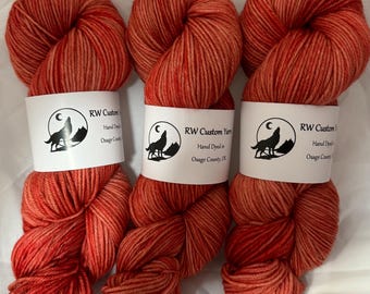Peach Quartz - Polwarth DK Hand Dyed Yarn