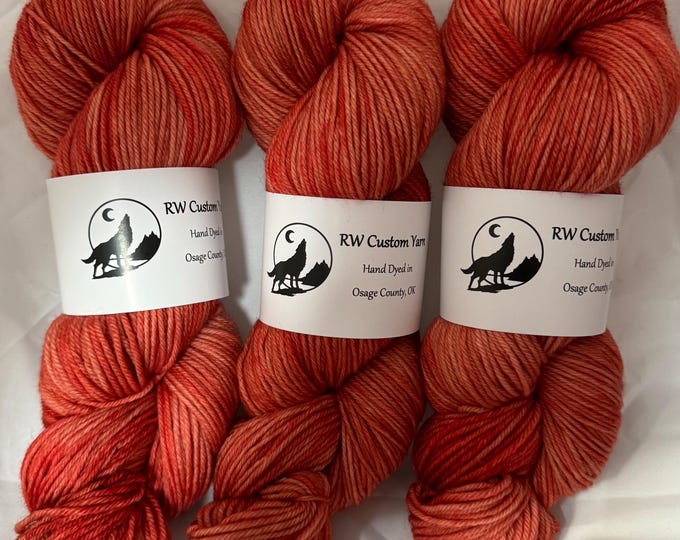 Peach Quartz - Polwarth DK Hand Dyed Yarn
