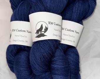 Dude Blue - Targhee Nylon Fingering Hand Dyed Yarn