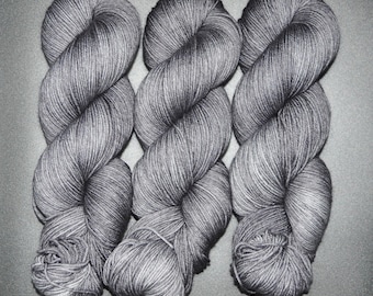 Dude Grey - Merino Nylon Fingering Hand Dyed Yarn