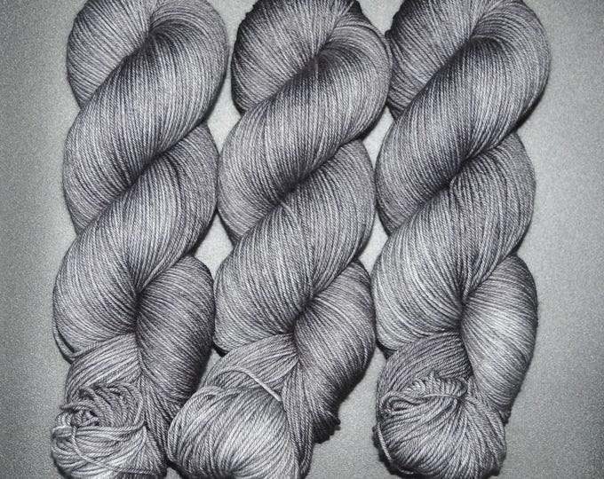 Dude Grey - Merino Nylon Fingering Hand Dyed Yarn