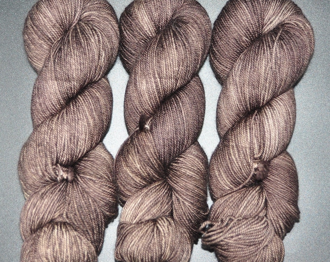 Black Walnut - Merino Cashmere Nylon Fingering Hand Dyed Yarn
