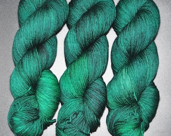 Racing Green - Merino Nylon Fingering Hand Dyed Yarn