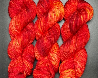 Solar Flare - Merino Nylon Fingering Hand Dyed Yarn