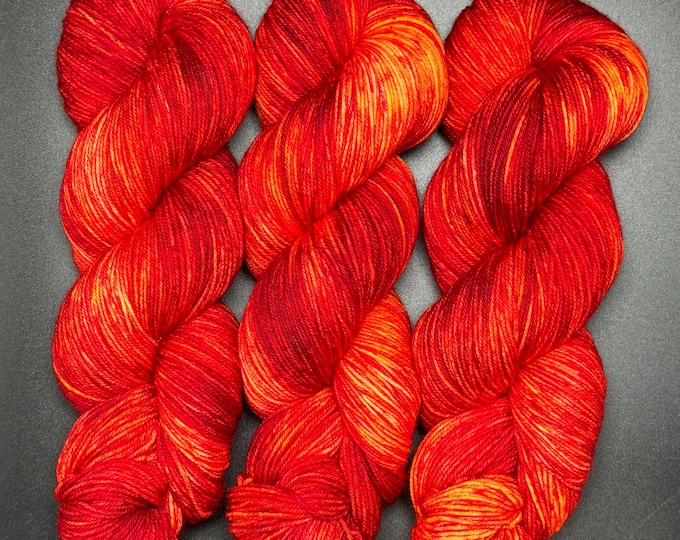 Solar Flare - Merino Nylon Fingering Hand Dyed Yarn