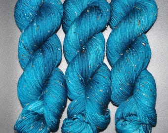 Blue Spruce - Tweed Sock Hand Dyed Yarn