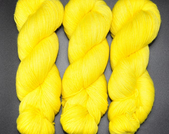 Canary - Merino Nylon Fingering Hand Dyed Yarn