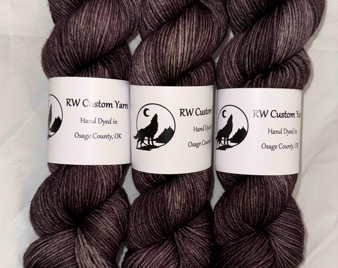 Purple Taupe -  50 GRAM Merino Nylon Fingering Hand Dyed Yarn
