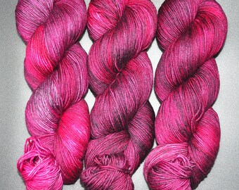 Petunia - Merino Silk Fingering Hand Dyed Yarn
