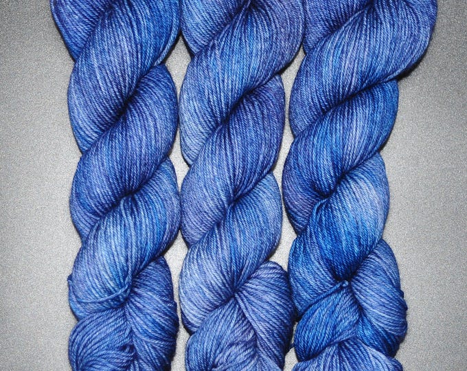 Blue Spinel -  50 GRAM Merino Nylon Fingering Hand Dyed Yarn