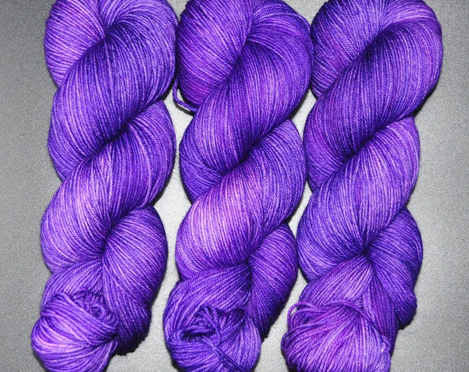 Deb's Purple - Merino Nylon Fingering Hand Dyed Yarn