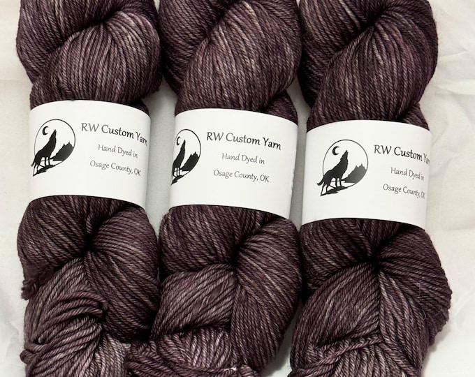 Purple Taupe - Merino Nylon DK Hand Dyed Yarn