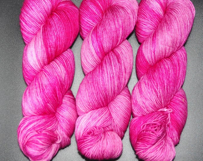 Pink Spinel - Merino Nylon Fingering Hand Dyed Yarn