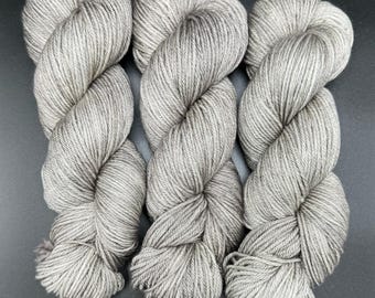 Grey Tabby - Merino Silk DK Hand Dyed Yarn