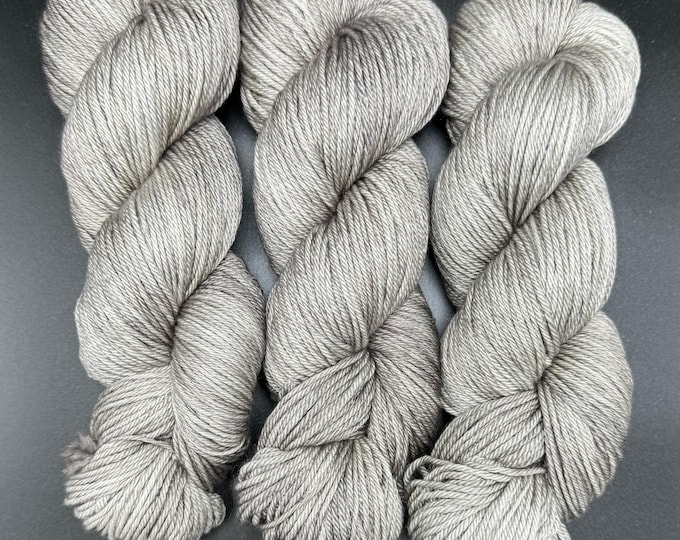 Grey Tabby - Merino Silk DK Hand Dyed Yarn