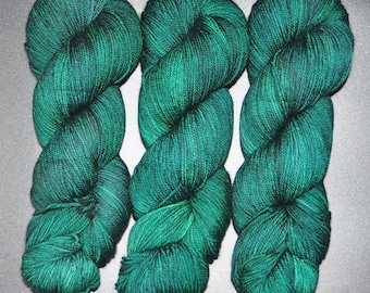 Racing Green - Merino Cashmere Nylon Fingering Hand Dyed Yarn